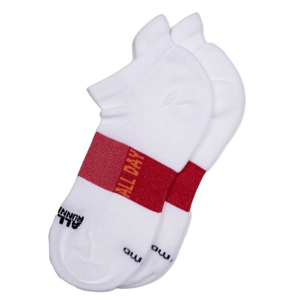 L/XL All Day Running Co. Performance Ankle Socks White